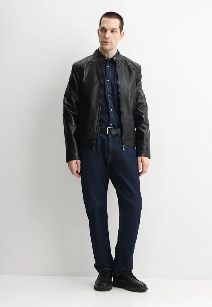 Urban Fashion for Men Куртка кожаная — фото 2